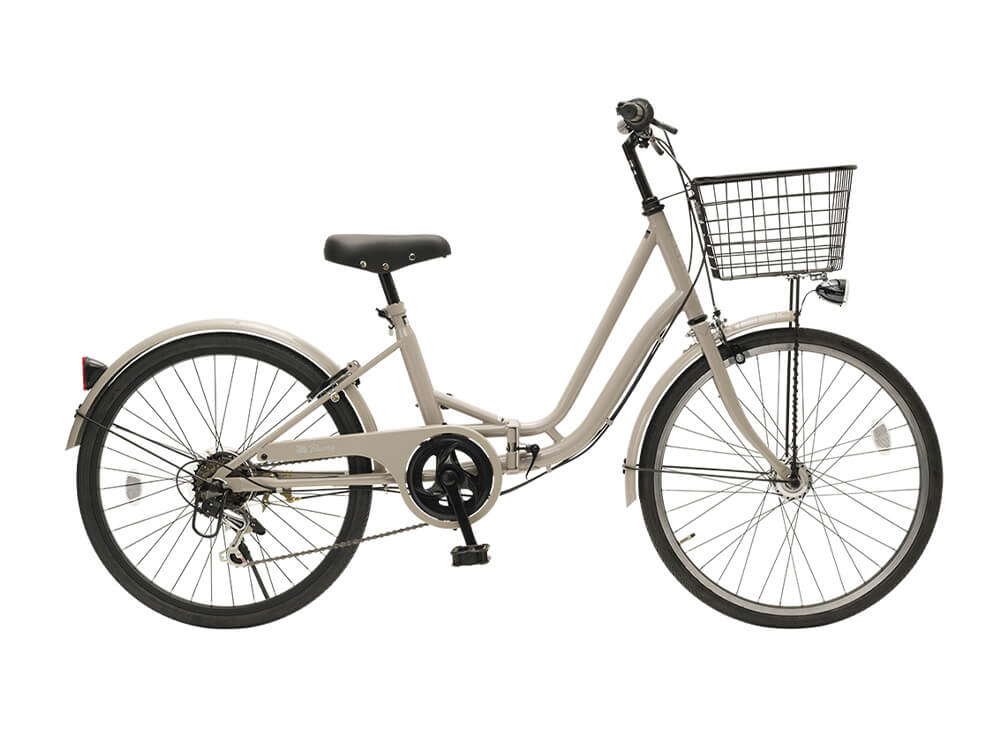 ソフトグレーの小学生・中学生の女の子向け自転車